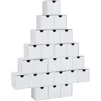 VBS Adventskalender Tannenbaum, Karton, Weiß, H ca. 45 cm, DIY Bastelset