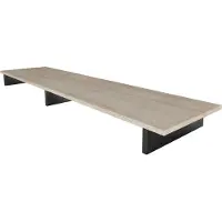 Vladon TV-Aufsatz Game, Germany, Aufsatz für TV-Boards zur Erhöhung, Schwarz matt/Eiche sägerau (138,5 x 9,5 x 34,5 cm)