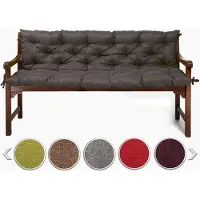 Sunnypillow Bankauflage Stuhlkissen Bankkissen 160 x 50 x 50 cm Sitzkissen und Rückenkissen für Hollywoodschaukel Polsterauflage Auflage - Anthrazit