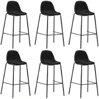 vidaXL Barhocker 6 Stk. Schwarz Stoff , Barhocker Design 2024