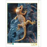 CALVENDO Puzzle Lebendige Juwelen der Natur - Goldene Echse | 1000 Teile Lege-Größe 64x48cm Foto-Puzzle für glückliche Stunden
