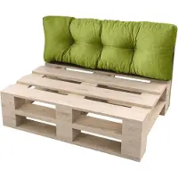 Sunnypillow Palettenkissen für Gartenmöbel - Rückenkissen 120 x 50 cm - Rückenpolster für Bett und Sofa - Palettenpolster für Palettenmöbel - Gesteppte Gartenkissen - Rückenlehne, Kissen Grün