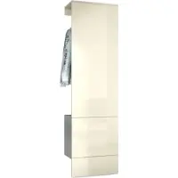 Vladon Garderobe Carlton Set 5, Germany, Wandgarderobe aus Flur-Paneel mit Kleiderstange & Wandschrank, Anthrazit matt/Creme Hochglanz (52 x 193 x 35 cm)