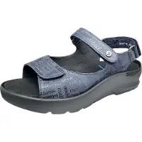 Wolky Komfort Sandalen Delft Letter nubuck Damen 31353830373137 Blau 41 EU