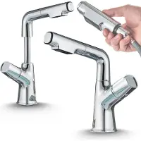 ARI Waschbeck armatur, Wasserhahn Bad Filo, Chrom, Hochdruck, mit Regulierung von Wasserfluss und Wassertemperatur