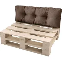 Sunnypillow Palettenkissen für Gartenmöbel - Rückenkissen 120 x 40 cm - Rückenpolster für Bett und Sofa - Palettenpolster für Palettenmöbel - Gesteppte Gartenkissen - Rückenlehne, Kissen Braun
