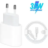 TELEFONMAX 35W USB C Adapter mit 2 Meter Usb C Ladekabel für iPhone 16 15, iPad Pro, iPad Air