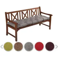 Sunnypillow Bankauflage Stuhlkissen Bankkissen 140 x 50 cm Sitzkissen für Hollywoodschaukel Polsterauflage Auflage für Gartenbank viele Farben und Größen zur Auswahl Grau