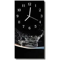 Tulup Glasuhr Wanduhr Küchenuhr Echt-Glas 30x60 Ice Mehrfarbig
