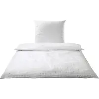 Elegante Seersucker Bettwäsche Uni Chelsea Weiss 80x80 cm
