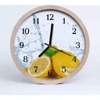 Tulup Holzuhr 30fi cm wanduhr - Zitrone Obst