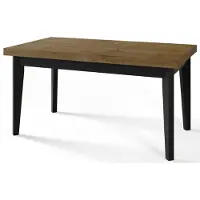 Alpi Möbel Alpi Moebel, Rechteckiger Esstisch Skandi, Wohnzimmertisch Ausziehbar 120-160x80x78 cm, Lefkas mit Holzbeinen in Schwarz