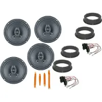 DSX Ground Zero Set für VW Touran BJ 03-22 Tür Vorn Hinten 480 W Bügel