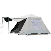 Lixada Doppelschichtiges wasserdichtes Campingzelt mit zwei Tueren, tragbares Zelt mit automatischem Aufbau fuer Campingwanderungen