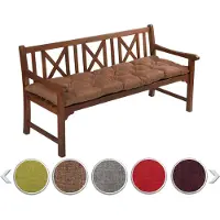 Sunnypillow Bankauflage Stuhlkissen Bankkissen 170 x 60 cm Sitzkissen für Hollywoodschaukel Polsterauflage Auflage für Gartenbank viele Farben und Größen zur Auswahl Braun