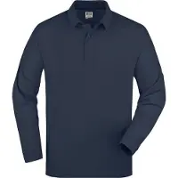 James & nicholson Polo-Piqué Long-Sleeved Klassisches Langarm Polo navy, Gr. S