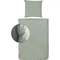 Enrico Coss Bettwäsche Stonewashed 200x200 cm + 2x 80x80 cm olive