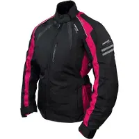 Roleff RO982 Damen Motorradjacke – Schwarz-Pink, wasserdicht, atmungsaktiv & mit Protektoren Größe: XXL,