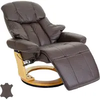 Robas Lund MCA Relaxsessel Windsor 2, Fernsehsessel Sessel, Echtleder 150kg belastbar braun, naturbraun