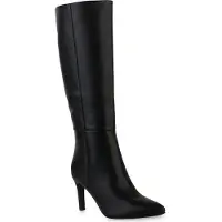 Van Hill Damen Leicht Gefütterte Klassische Stiefel Spitze Schuhe 839876, Farbe: Schwarz, Größe: 41