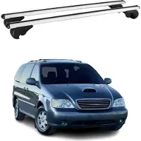 Omtec Dachträger Grundtäger für Kia Carnival 1998-2005 75kg Aluminium Silber 2 tlg
