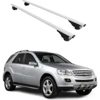 Omtec Dachträger Gepäckträger für Mercedes M Klasse W164 2006-2011 Metall Grau