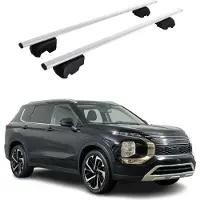 Omtec Dachträger Gepäckträger für Mitsubishi Outlander 2021-2023 ABE Alu Silber 2x