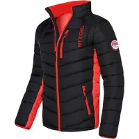 Nebulus GRAFFITY Winterjacke Herren, warme Outdoorjacke, praktische & vielseitige Übergangs- & Winterjacke, P4768 - Herren, schwarz-rot, M