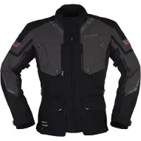 Modeka Panamericana 2 Motorrad Textiljacke, schwarz/grau, Long XL