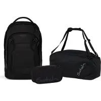 Satch , Schulrucksack-Set MATCH PLUS Blackjack 3-teilig, ab. 5. Klasse