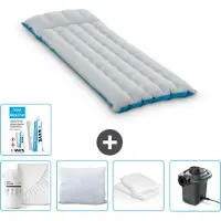 Intex Campingmatte – 1 Person – 67 x 184 x 17 cm – Blau – im Lieferumfang enthalten Spannbettuch - Küssen - Pumpe - Reperaturset en Kissenschutz