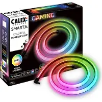 Calex Smart LED Strip für Monitor 110 cm, RGBIC Stimmungsbeleuchtung mit USB, App- und Sprachsteuerung, WLAN, einfache Montage