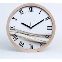 Tulup Holzuhr 30fi cm wanduhr - schwarze Spitzen - abstrakcjaale