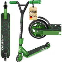 RE:SPORT Stunt Scooter REVO für Kinder & Erwachsene mit Ständer | Profi Stuntroller 100mm PolyurethanWheels & Y-Bar | Stuntscooter Kickscooter ABEC 9 Kugellager | Tretroller Trickroller