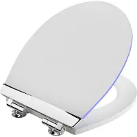 Cornat WC-Sitz White Shining LED, MDF, Reversed Edge, mit Softclose-Funktion, KSDSC363