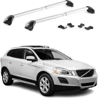 Aurilis Dachträger Grundträger für Volvo XC60 2008-2025 Aluminium Silber 2 tlg ABE