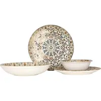 RINART Geschirrset (Large) - Aztec - 24 teilig - 6 Personen - Porzellan