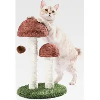 Markenlos Katzenkratzbaum, Pilzkratzbaum für Kätzchen und kleine Katzen, natürliches Sisalseil zur Befriedigung der Kralleninstinkte von Katzen
