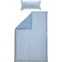 Erwin Müller Wendebettwäsche blau-weiß 1x 135x220 cm + 1x 40x80 cm