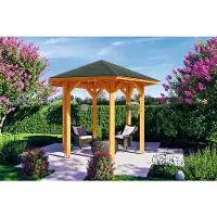 GartenHaus GmbH Pavillon SKAN HOLZ Nancy Gr. 1 ø 360 cm Eiche hell