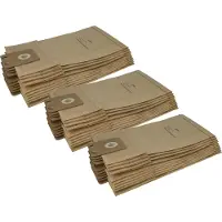 VHBW 30x Staubbeutel kompatibel mit Nilfisk CDP 3000, 3050, 2000 Staubsauger - 45,3cm x 22,7cm braun