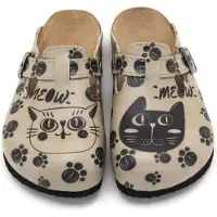 Goby Clogs Schuhe für Damen – Handgefertigte - Mädchen- und Damenschuhe für den Alltag - Farbiger Druck - Bequem & Langlebig - EVA-Sohle – Grundschul-Zeichnungen