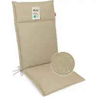 Kettler Herlag Hochlehner Gartenstuhlauflage Bea 120x50x4,5cm Champagner Wasserabweisend Fleckschutz