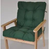 Rattani Polster für Gartenstuhl , Liegestuhl , Schaukelstuhl Nordic , Niedriglehner Auflage , Gr. 100 x 55 cm , Colore Verde Scuro (dunkelgrün)