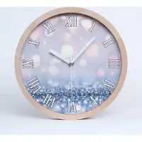 Tulup Holzuhr 20fi cm wanduhr - weiße Spitzen - glänzender Hintergrund