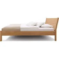 Natur24 Einzelbett Ginevra 140 x 200 cm in Fichte Weiß lackiert mit geneigtem Kopfteil