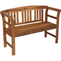 Degamo Gartenbank Holzbank Bank ROSARIO 2-sitzer 120cm, Holz Akazie geölt