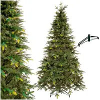 Springos Premium künstlicher Weihnachtsbaum 220 cm | Tannenbaum Fichte mit dichten Zweigen | Realistischer Christmas Tree inkl. stabilem Metallstände