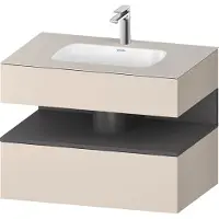 Duravit Einbauwaschtisch-Möbel-Set Qatego 80x55x60cm, gra m/ta m, Kon-WTU, B