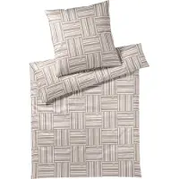 JOOP! Mako-Satin-Bettwäsche-Garnitur Weave Farbe Sand Größe 135x200+80x80
